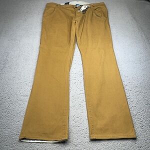 Kavu Pants Men 40x34 Tan Stretch Hiking Chino Steens 5 Pocket Gorp Gusseted‎ NWT